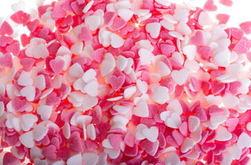 Sticker - small sugar hearts isolated