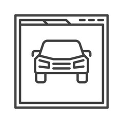 Poster - Web page with Car Hire vector Online Rental concept outline icon