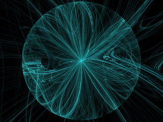 Poster - Digital fractal art computer generated 3D rendered graphics, abstract shapes and forms, beautiful fractal pattern for creativity, imagination, meditation, for poster, banner or background