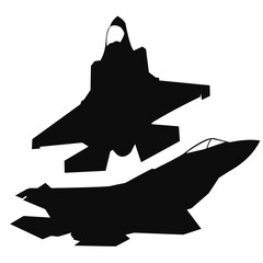 Wall Mural - nato stealth jet fighter silhouette