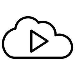 Canvas Print - player cloud computing icon