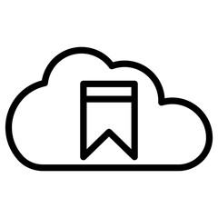 Wall Mural - save cloud computing icon