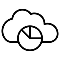 Poster - chart cloud computing icon