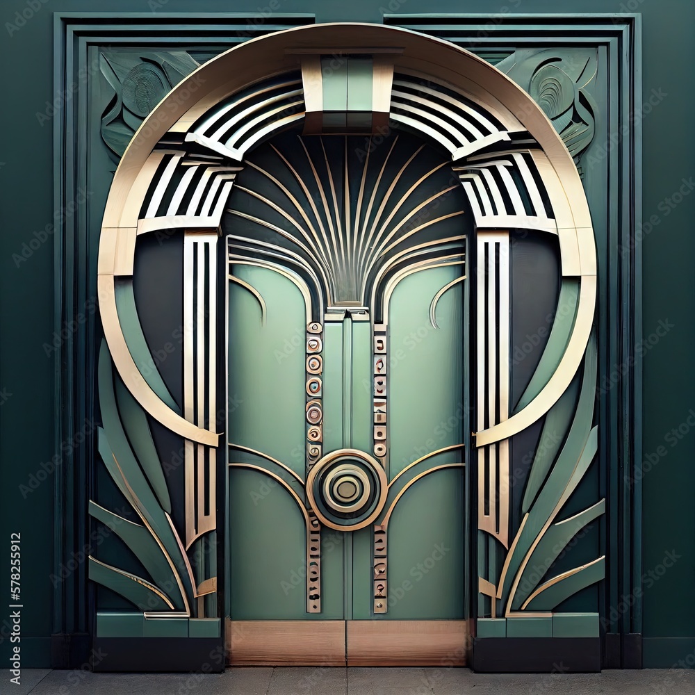 Vintage Door, Art Deco Enter, Luxury Elevator Door, Art Nouveau ...