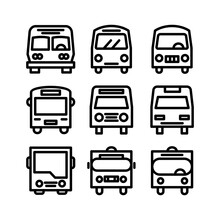 Bus Icon Or Logo Isolated Sign Symbol Vector Illustration - High Quality Black Style Vector Icons
