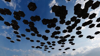 Poster - umbrella in the sky