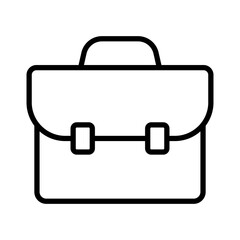 Fototapete - Briefcase icon. Business bag icon. Suitcase, portfolio symbol, linear style pictogram isolated on white.