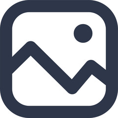 Poster - Picture icon in black colors. Gallery symbol illustration.