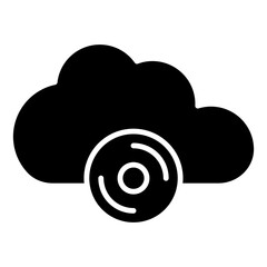 Wall Mural -  cd cloud computing icon