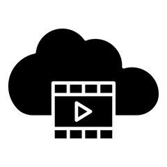 Wall Mural - video player cloud computing icon