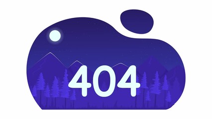 Poster - Animated UFO flown away 404 error. Mystery phenomenon. Empty state 4K video footage with alpha channel transparency. Flash message. Color failed loading animation for broken link, web design