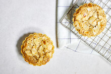 Delicious Homemade Almond Pies Or Tartlet Above Grill