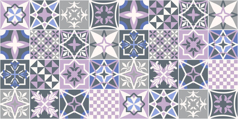 Wall Mural - Provence style French tiles design