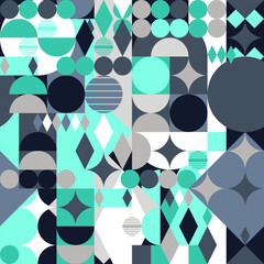 Poster - Bauhaus style seamless pattern