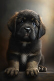 Fototapeta Psy - Rotwieller Puppy, Cute Pet Picture. Generative Ai
