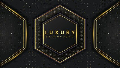 Wall Mural - Black and gold luxury background