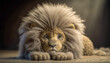 Get Ready to Fall in Love with this Fuzzy Lion, Cute Animal Character, Generative AI