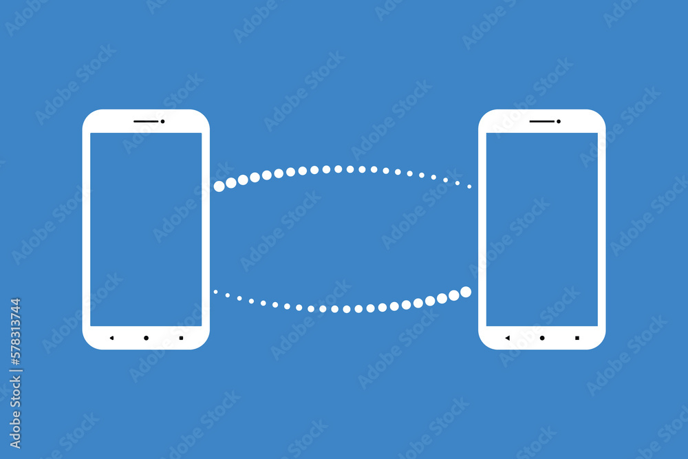 Sending and receiving a file from one phone to another via the internet ...