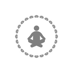 Canvas Print - Meditation. Yoga pose icon. Silhouettes isolated on transparent background