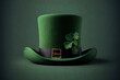 St. Patrick's Day Hat with Clover Isolated. Generative Ai