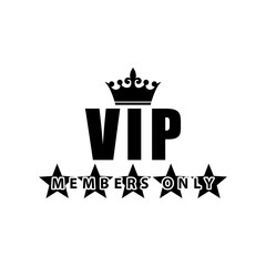 Canvas Print - VIP members only icon isolated on transparent