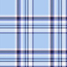 Plaid Seamless Pattern In Blue. Check Fabric Texture. Vector Textile Print.