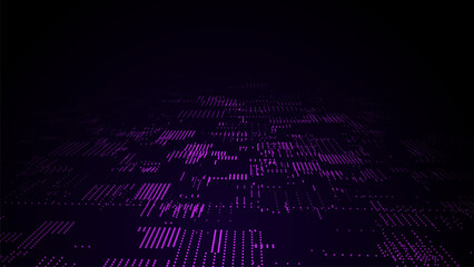 Poster - future digital cyberspace. sorting and analysis digital data. vector technology matrix algorithm. se