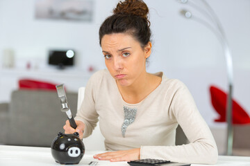 young woman thoughtful about savings