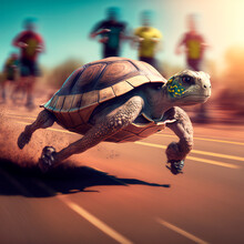 Speedy Turtle Challenges Humans In Marathon Race
