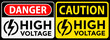 © cosastocker - high voltage sign, danger and caution sign, vector illustration