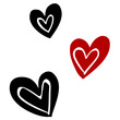 © Nitiwa - isolated childish hand drawn heart symbol element for banner, label, wallpaper, texture, icon, cover, wrapping paper, cover etc. illustration design