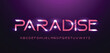© Designerway - Paradise font alphabet letters outline linear contour typography techno digital characters.