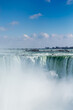Stunning view of Niagara Falls in sunlight in Canada.