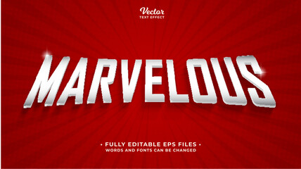 Wall Mural - marvelous text effect editable eps cc