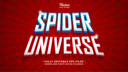 Wall Mural - spider universe text effect editable eps cc