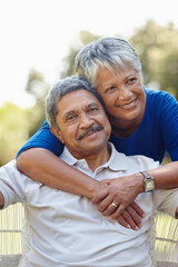 Canvas Print - Real love is forever. a loving senior couple enjoying quality time together outdoors.