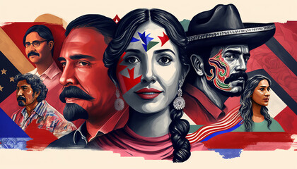 Poster - Hispanic Heritage Month September 15 - October 15. Background, poster, greeting card, banner design.	Generative AI