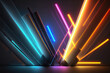 © ADDICTIVE STOCK - Generative AI illustration of bright glowing neon sticks