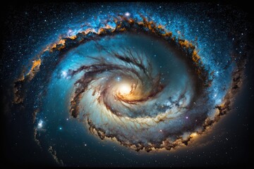Wall Mural - Illustration of a galaxy - Milk way - Created with generative ai