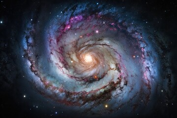 Wall Mural - Illustration of a galaxy - Milk way - Created with generative ai