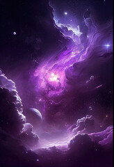 hd and purple starry galaxy.