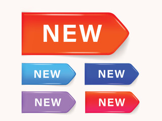 Wall Mural - new tag banner vector. 3d tag decoration speech bubble for website, online, shopping, catalog produc