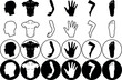 set of human body parts icon