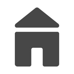 Poster - Gray house vector. House icon vector.