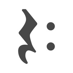 Poster - Musical note alliteration pause vector icon. Musical note vector icon. Sheet music vector.