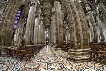 Wall Mural - Interior of Milan cathedral, Italy