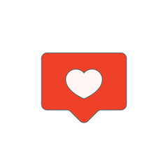 Poster - Likes notification chat bubble for social networks. Heart. Vector illustration.