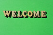 © Josie Elias - Welcome, word as banner headline