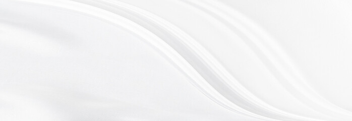 white gray satin texture that is white silver fabric silk panorama background with beautiful soft bl