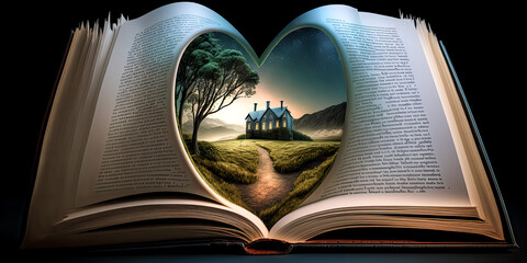 Wall Mural - open book